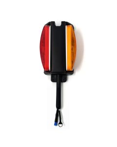 8 1/2" x 3 7/8" amber and red inc. clearance light with bracket for left fender