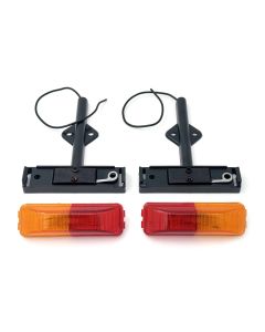 4" x 1" amber and red inc. clearance light with fender bracket (2)