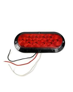 Lumière de position LED 6 1/2" x 2 1/4" rouge 10 diodes flange