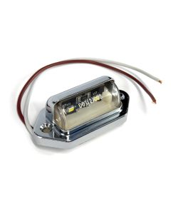2 diodes 12V chrome plastic LED license light