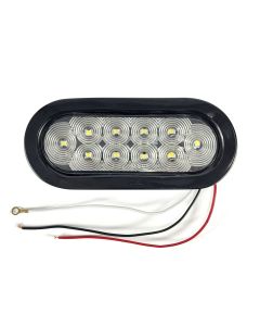 6 1/2" x 2 1/4" 10 diodes clear LED backup light