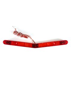 Barre de lumières LED 14 1/8" x 1 3/8" x 1" rouge pour bateau (barre en V)