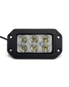 6" x 3 3/8" 6 diodes 18W clear LED work light