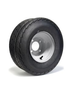 215/60-8 8 ply LRD 990 lbs Hakuba tire and 8" 4 holes white rim