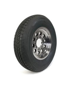Pneu radial 235/80R16 10 plis LRE 3520 lbs Castle Rock et jante 16" 8 trous modulaire aluminium