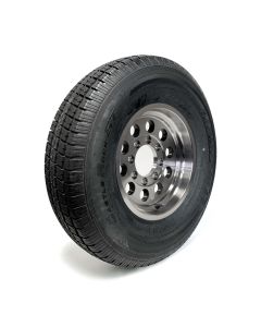 Pneu radial 235/85R16 12 plis LRF 3960 lbs Castle Rock et jante 16" 8 trous modulaire aluminium