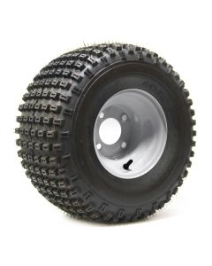 Pneu VTT 22/11-8 4 plis 340 lbs P322 Wanda Hakuba et jante 8" 4 trous blanche
