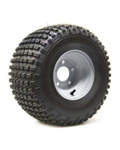 Pneu VTT 22/11-8 4 plis 340 lbs P322 Wanda Hakuba et jante 8" 5 trous blanche