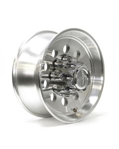 17 1/2" x 6 3/4" 8 holes 6050 lbs aluminum modular rim and cap