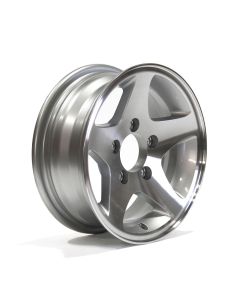 13" x 5" 5 holes 1600 lbs aluminum Five Star rim