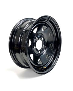 15" x 6" 5 holes 2200 lbs black rally rim