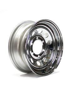 15" x 6" 6 holes 2830 lbs chrome rim