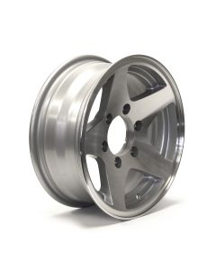 15" x 6" 6 holes 2830 lbs aluminum Five Star rim