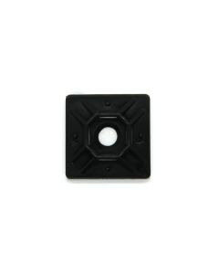 1" x 1" black adhesive cable tie mount (25) TECHSPAN