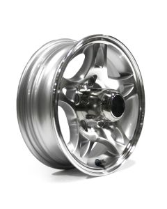 Jante 12" x 4" 5 trous 1520 lbs aluminium modèle-S5 et centre de roue