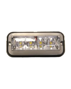 Lumière d'urgence LED 4 7/8" x 2" claire 4 diodes 9-36V (stroboscopique)