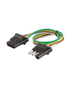 Connecteur plat 4 brins et fil 12" (auto et remorque) CURT