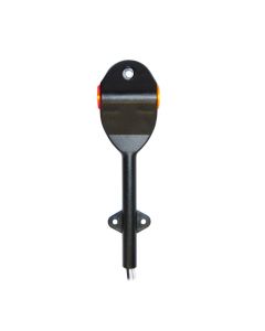 6 5/8" x 1 3/4" x 1" amber and red LED clearance light with bracket for left fender