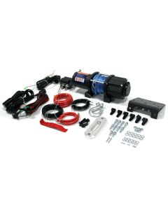 4.5K electric winch for ATV with wire remote control (50' nylon cable)