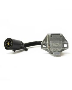 7-way flat (car) to 7-way round (trailer) RV blade adapter SMARTOW