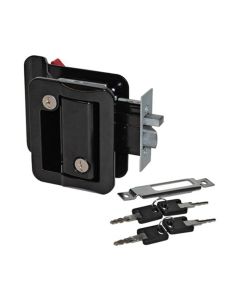 Black cargo trailer door lock
