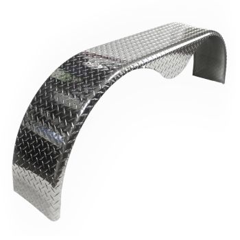 9" x 66" 0.090 tandem aluminum fender checkered plate (13"-14" rim)