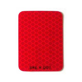 Réflecteur autocollant 2" x 2 3/4" rouge