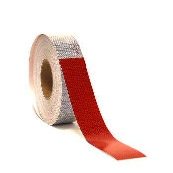 Ruban réflecteur 2" x 150' rouge et gris (au pied)