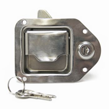Poignée acier inoxydable avec serrure type G 3 1/4" x 4 3/8"