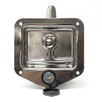Poignée acier inoxydable avec serrure type D 4 3/4" x 5"