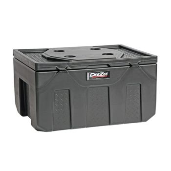 39" x 27" x 17" black plastic utility chest box DEEZEE