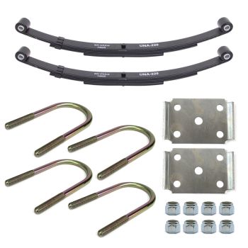 25 1/4" x 1 3/4" 4K 3L double eye spring kit for 3" tube with hardware