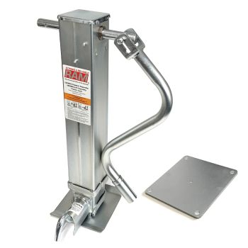 Vérin ajustable 12K 12 1/2" zinc poignée avant avec base renforcie et plaque à souder RAM