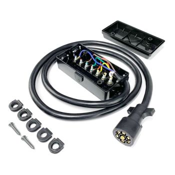 Connecteur 7 brins 2/10 GA, 1/12 GA et 4/14 GA, fil 6' HD (remorque) et boîte de jonction 7 pôles SMARTOW Connecteur 7 brins 2/10 GA, 1/12 GA et 4/14 GA, fil 6' HD (remorque) et boîte de jonction 7 pôles SMARTOW