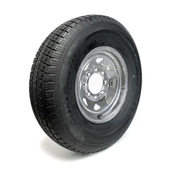 235/85R16 12 ply LRF 3960 lbs radial Castle Rock tire 16" 8 holes galvanized rim 235/85R16 12 ply LRF 3960 lbs radial Castle Rock tire 16" 8 holes galvanized rim