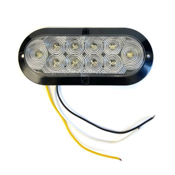 Lumière arrêt et virage 6" ovale claire 10 diodes ambres