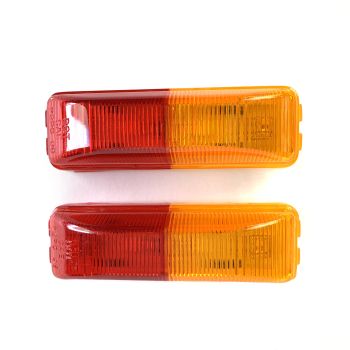 4" x 1" 4 diodes amber and red LED clearance light without bracket (2) 4" x 1" 4 diodes amber and red LED clearance light without bracket (2)