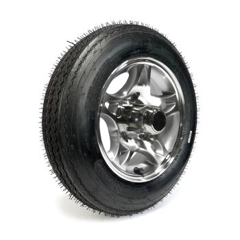 Pneu 4.80-12 6 plis LRC 990 lbs Roadguider et jante 12" 5 trous aluminium modèle-S5