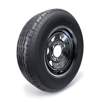 ST205/75R15 8 ply LRD 2150 lbs radial Westlake tire and 15" 6 holes black rally rim
