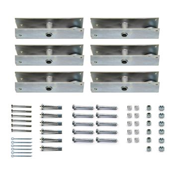 Quincaillerie quadruple industrielle 6K stabilisateur 13" zinc sans main d'attache