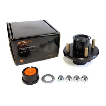 Moyeu 4 goujons 1/2" B.C. 4" 2K cône 1" assemblé et graissé complet (en boîte) FRAMECO