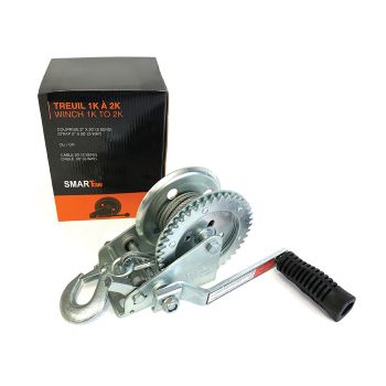 1K 2-way trailer winch with 20' cable SMARTOW 1K 2-way trailer winch with 20' cable SMARTOW