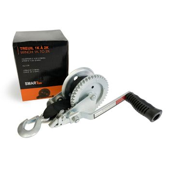 1.2K 2-way trailer winch with 2" x 20' strap SMARTOW 1.2K 2-way trailer winch with 2" x 20' strap SMARTOW