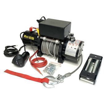 6K electric winch with wire remote control (79' steel cable) 6K electric winch with wire remote control (79' steel cable)
