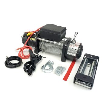 9,5K electric winch with wire remote control (92' steel cable) 9,5K electric winch with wire remote control (92' steel cable)