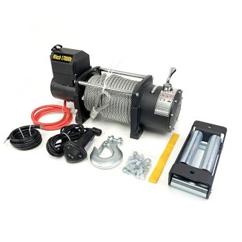 17K electric winch with wire remote control (85' steel cable) 17K electric winch with wire remote control (85' steel cable)