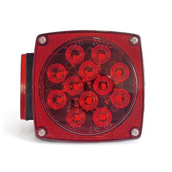 Lumière de position LED gauche 4 1/2" x 4 1/2" x 2 1/2" rouge 14 diodes (pour 10330L)