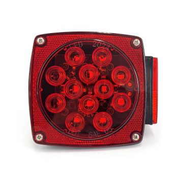 Lumière de position LED droite 4 1/2" x 4 1/2" x 2 1/2" rouge 14 diodes (pour 10330L)