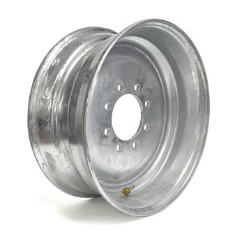 17 1/2" x 6 3/4" 8 holes 6200 lbs galvanized rim (10K-12K axle) 17 1/2" x 6 3/4" 8 holes 6200 lbs galvanized rim (10K-12K axle)