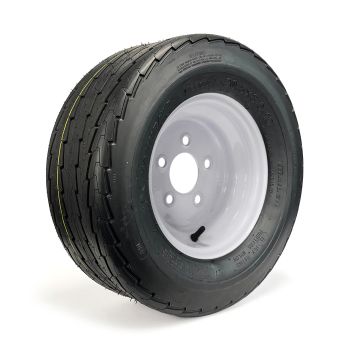 20.5" x 8" x 10" 6 ply LRC 1105 lbs Hakuba tire and 10" 5 holes white rim 20.5" x 8" x 10" 6 ply LRC 1105 lbs Hakuba tire and 10" 5 holes white rim